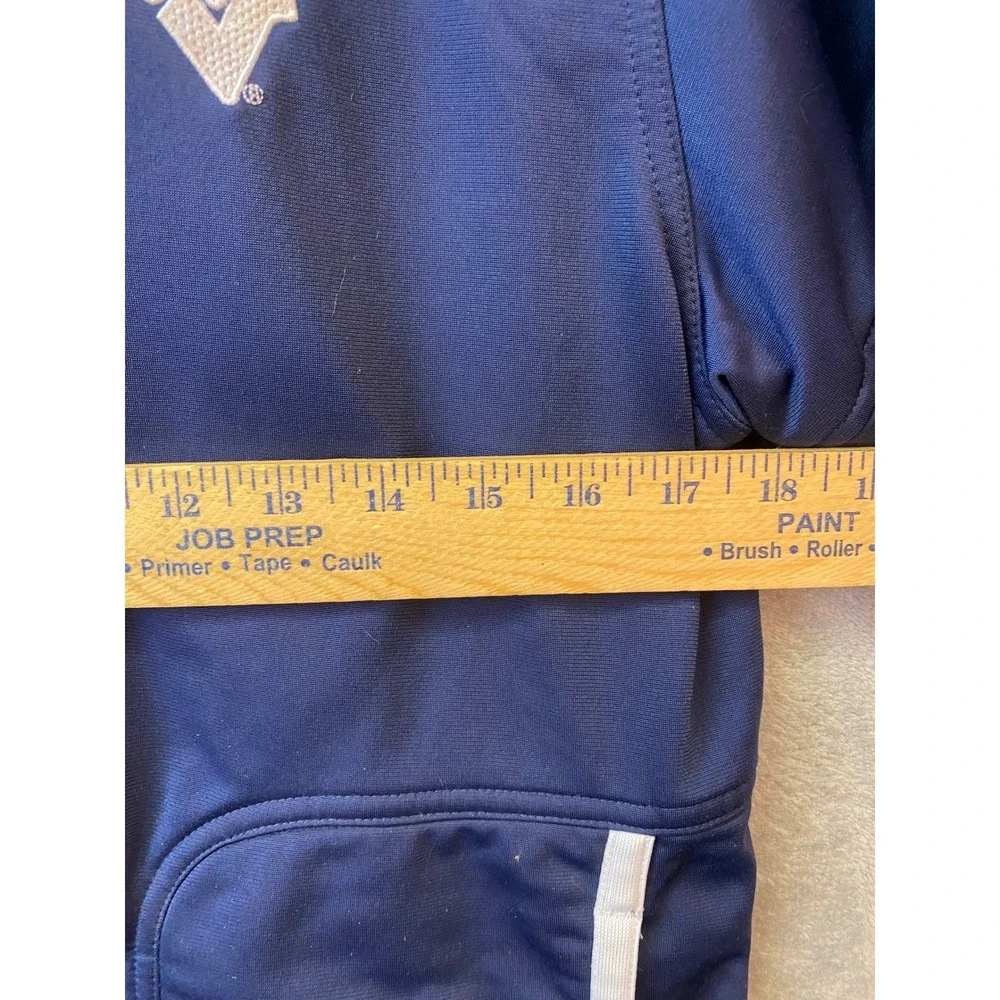 Jordan West Virginia Mountaineers NCAA 2012 Navy Full Zip Hoodie Mens XS WVU